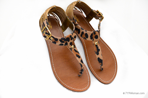 ... with these SO CUTE animal print flat sandalsâ€¦on sale for 19.99